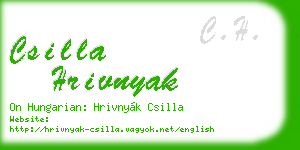 csilla hrivnyak business card
