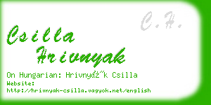 csilla hrivnyak business card